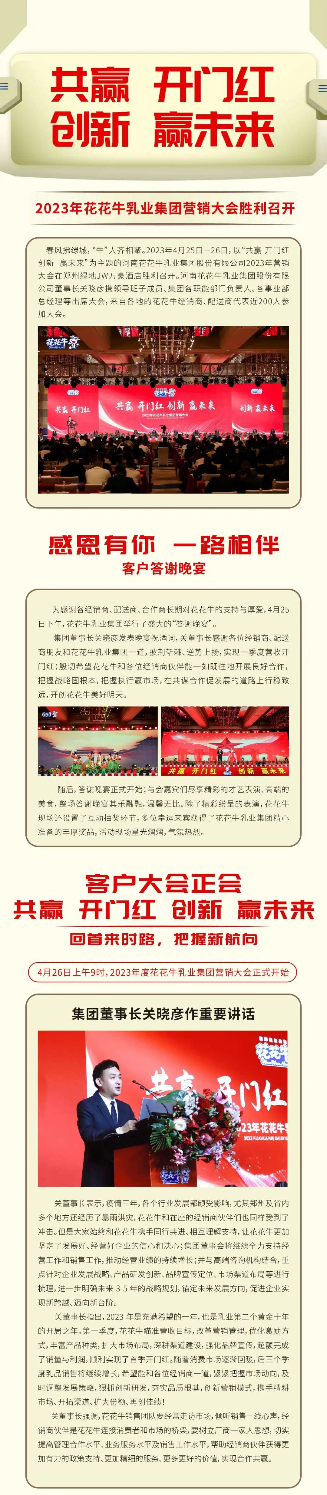 共赢 开门红·创新 赢未来｜B体育在线平台（中国）官网乳业集团召开2023年度营销大会