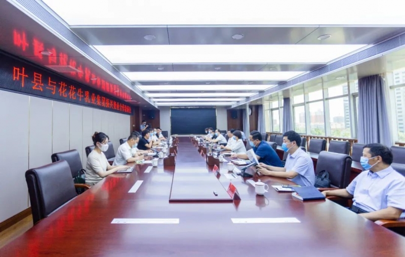 健康河南·振兴奶业｜叶县与B体育在线平台（中国）官网乳业集团举行合作洽谈会